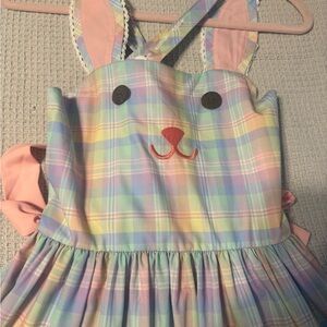 Pastel Plaid Bunny Sundress for Kids - Cute Easter Dress